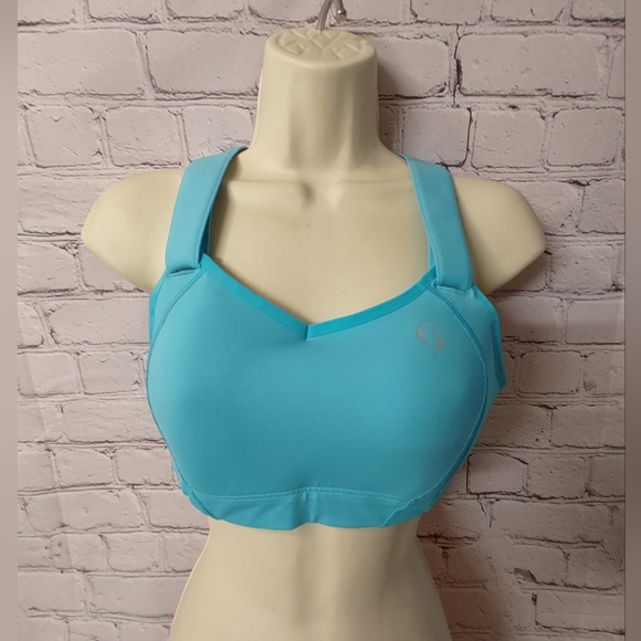 Moving Comfort Other - Moving Comfort Brooks Juno Blue Sports Bra 34B Racing Active Support